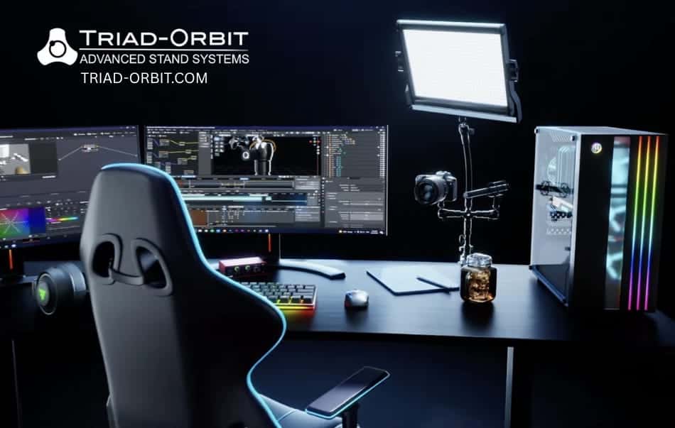 multi-media support system for microphones, lights, cameras, and recording devices